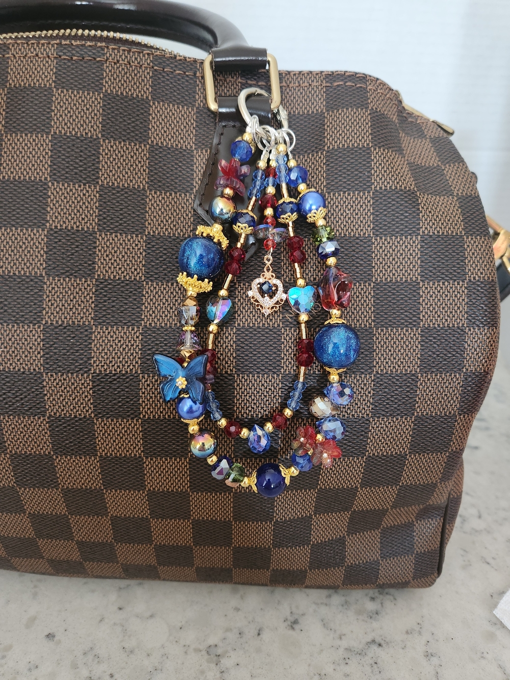 Multicolor Beaded Keychain - Picture 3 of 3